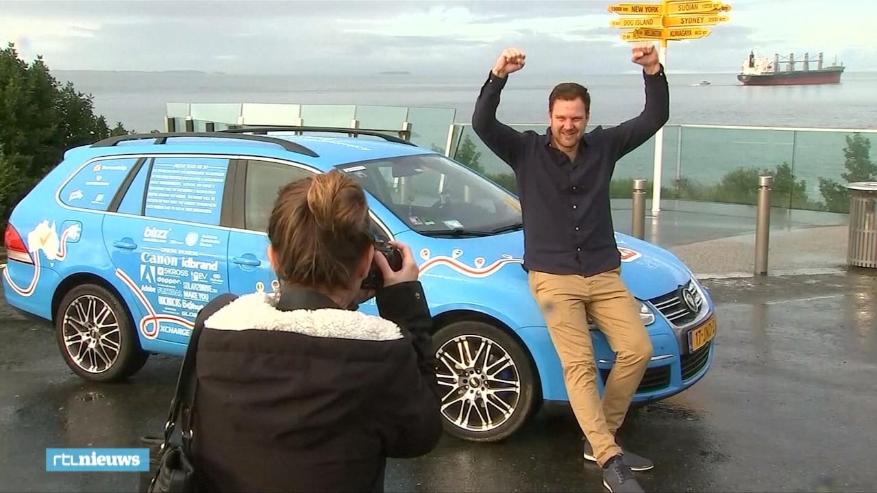 Met een elektrische auto de wereld rond: Wiebe deed het