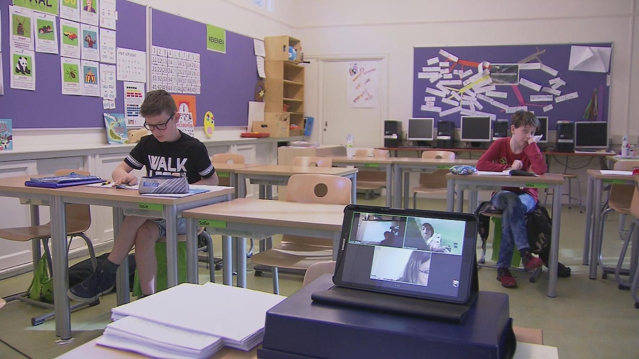 Op deze basisschool wordt weer lesgegeven: maximaal drie kinderen tegelijk