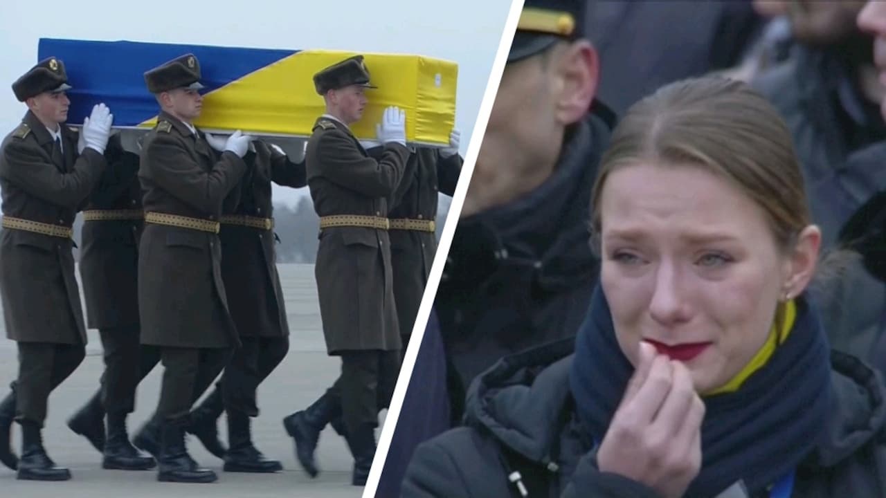 Indrukwekkende beelden: slachtoffers vliegramp Iran aangekomen in Kiev
