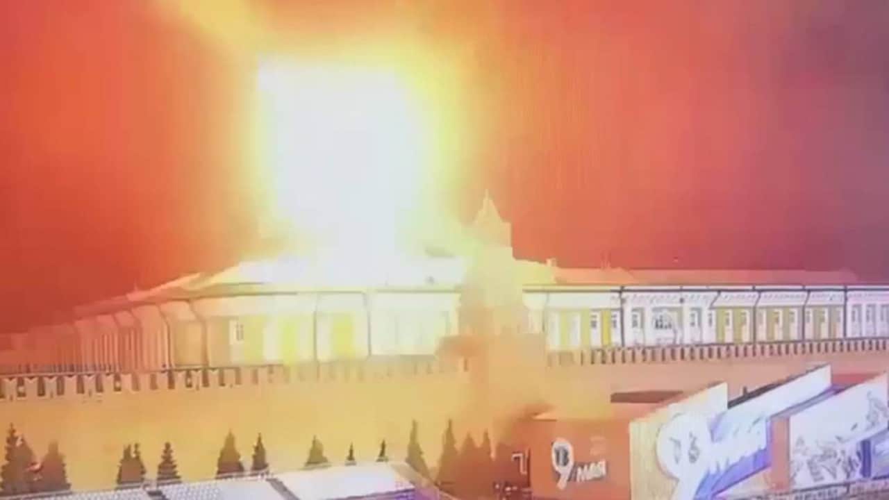 In beeld: droneaanval op het Kremlin