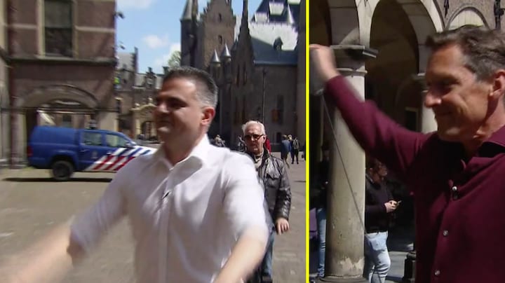 Dries Roelvink als personal trainer op het Binnenhof