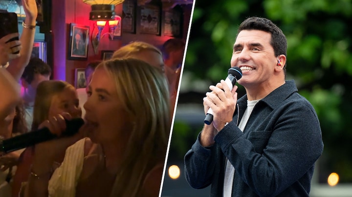 Monique Smit zingt ondanks ruzie nummer van broer Jan Smit tijdens feestweek in Volendam