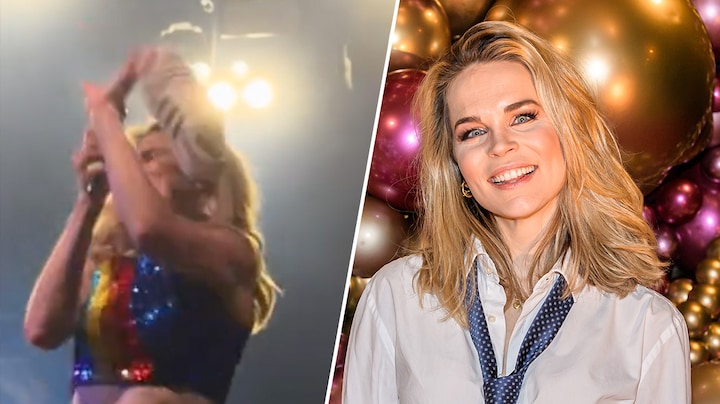 K3'tje Klaasje Meijer geraakt door rondvliegende schoen tijdens show