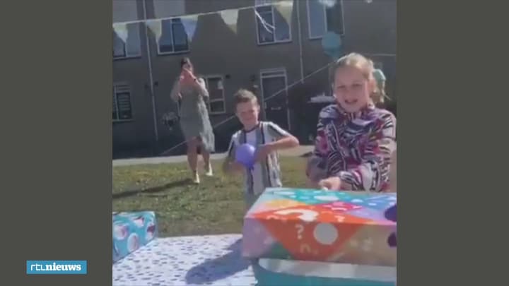 Kinderfeestje in coronatijd: Liv (8) en Dean (6) vieren hun verjaardag