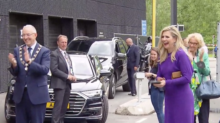 Zien: Máxima arriveert in Ahoy voor tweede halve finale songfestival