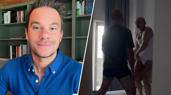 Aran Bade kijkt vol verbazing naar 'opgehitste bende' bij Dominik en Ferenc in MAFS