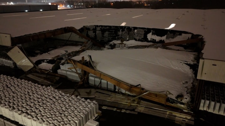Dak transportbedrijf Tilburg ingestort, pand was al ontruimd