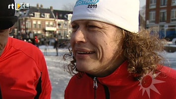 RTL Boulevard Syb van der Ploeg oefent voor Elfstedentocht