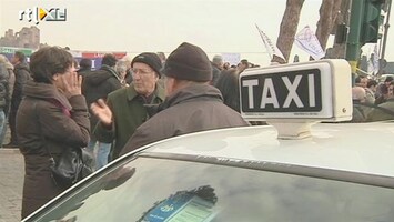RTL Nieuws Italiaanse taxi's in staking