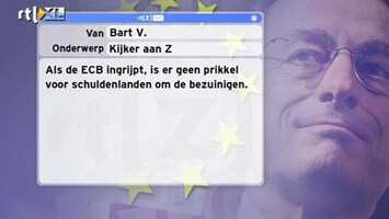 Special: De Kijker Aan Zet Als de ECB ingrijpt, is er dan nog een prikkel voor landen om de bezuinigen?