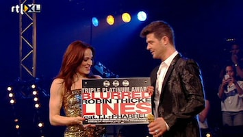 X Factor Triple platinum voor Robin Thicke