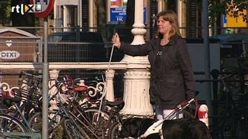 RTL Z Nieuws Automobilisten en fietsers houden geen rekening met blinden in het verkeer