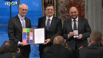 RTL Nieuws EU neemt Nobelprijs in ontvangst