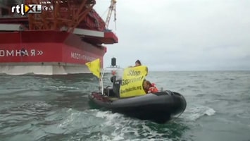 RTL Z Nieuws Greenpeace voert actie rond oliewinning Noordpool: een verslag