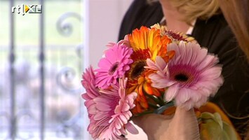 Koffietijd Zomertijd met gerbera's