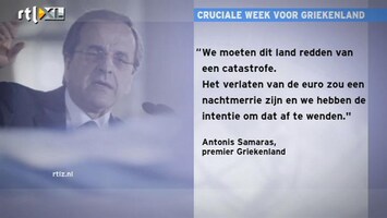 RTL Z Nieuws Samaras probeert met alles Griekenland te redden