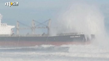 RTL Nieuws Groot schip strand op kust Chili