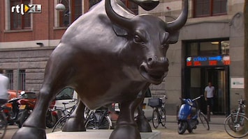 RTL Z Nieuws Op beursplein 5 staat nu een bronzen stier van 2,5 ton