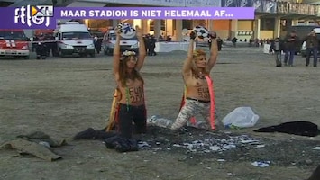 RTL Nieuws Topless protest bij opening EK-stadion