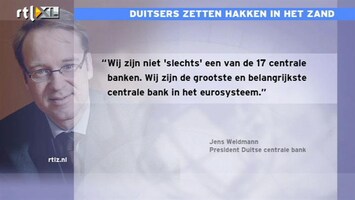 RTL Z Nieuws Weidmann waarschuwt: 'Bundesbank grootste centrale Bank
