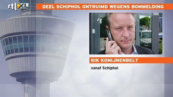 RTL Z Nieuws Bommelding Schiphol: verwarde man sluit zichzelf op