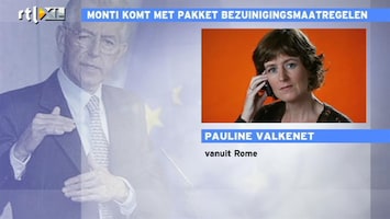 RTL Z Nieuws Ingrijpende maatregelen van Monti