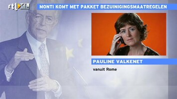 RTL Z Nieuws Ingrijpende maatregelen van Monti