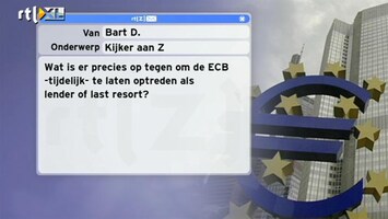 Special: De Kijker Aan Zet Wat is er precies op tegen om de ECB te laten optreden als lender of last resort?