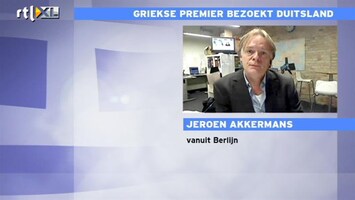 RTL Z Nieuws Griekse premier Samaras voor het eerst naar Merkel