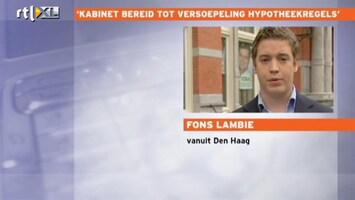 RTL Nieuws 'Kabinet bereid tot versoepeling hypotheekplannen'