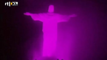 RTL Nieuws Roze Christusbeeld in Rio