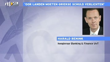 RTL Z Nieuws Benink: Griekse schuld deels kwijtschelden