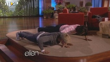 RTL Nieuws Wedstrijdje push-ups met Michelle Obama