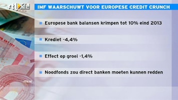 RTL Z Nieuws 16:00 Banken moeten balansen verkleinen: Europese credit crunch