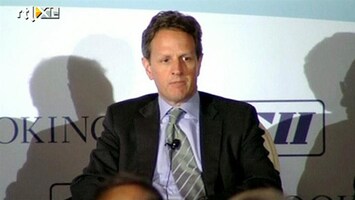 RTL Z Nieuws Minister van Financiën VS Geithner ontkent dat hij wil opstappen