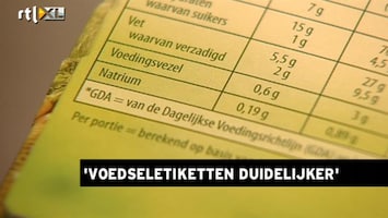 RTL Z Nieuws PvdA: Voedseletiketten moeten duidelijker