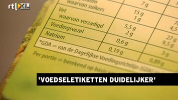 RTL Z Nieuws PvdA: Voedseletiketten moeten duidelijker