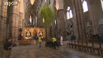 RTL Nieuws Westminster Abbey versierd met bomen