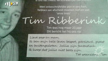 RTL Boulevard Schokkende reacties na zelfmoord Tim Ribberink