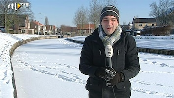 RTL Z Nieuws Verslaggever Pim Sedee durft bijna ijs niet op in Balk