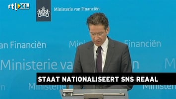 RTL Nieuws Dijsselbloem: Grote banken betalen mee aan redding SNS