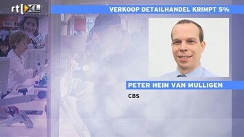 RTL Z Nieuws Winkelverkopen hard gedaald; geen herstel zichtbaar