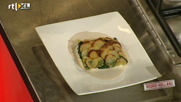 Topchef Heilbot met aardappelkorst en spinazie