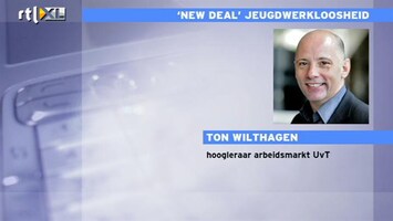 RTL Z Nieuws Ton Wilthagen over 'New Deal' jeugdwerkloosheid