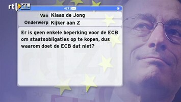 Special: De Kijker Aan Zet Waarom koopt de ECB geen staatsobligaties?