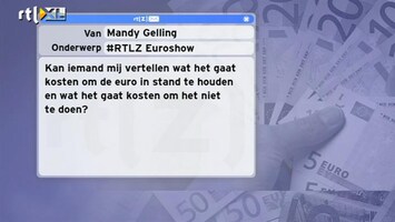 RTL Z Nieuws Wat gaat het kosten om de euro in stand te houden en wat het gaat kosten om het niet te doen?