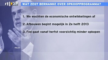 RTL Z Nieuws 14:00 Wat zegt Bernanke over opkoopprogrmama? Mathijs schetst 3 mogelijkheden