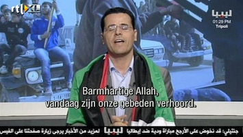 RTL Nieuws Euforie bij Libische staatstelevisie