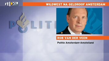 RTL Z Nieuws Wildwest na geldroof op geldtransport Amsterdam; snelweg ontregeld