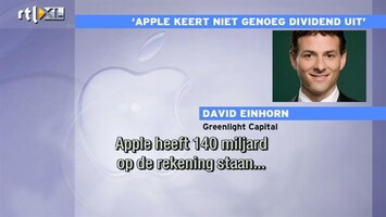 RTL Z Nieuws Hedgefonds: Apple moet cash uitdelen